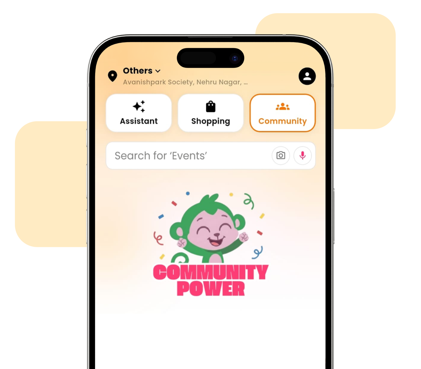 AI community assistant interface