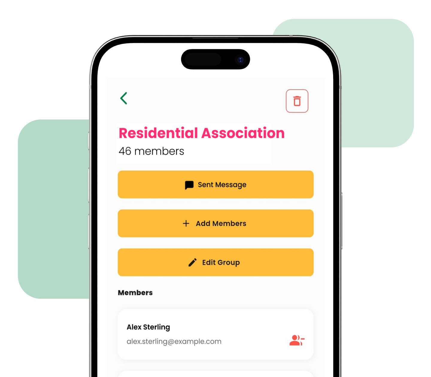 Messaging and announcements interface