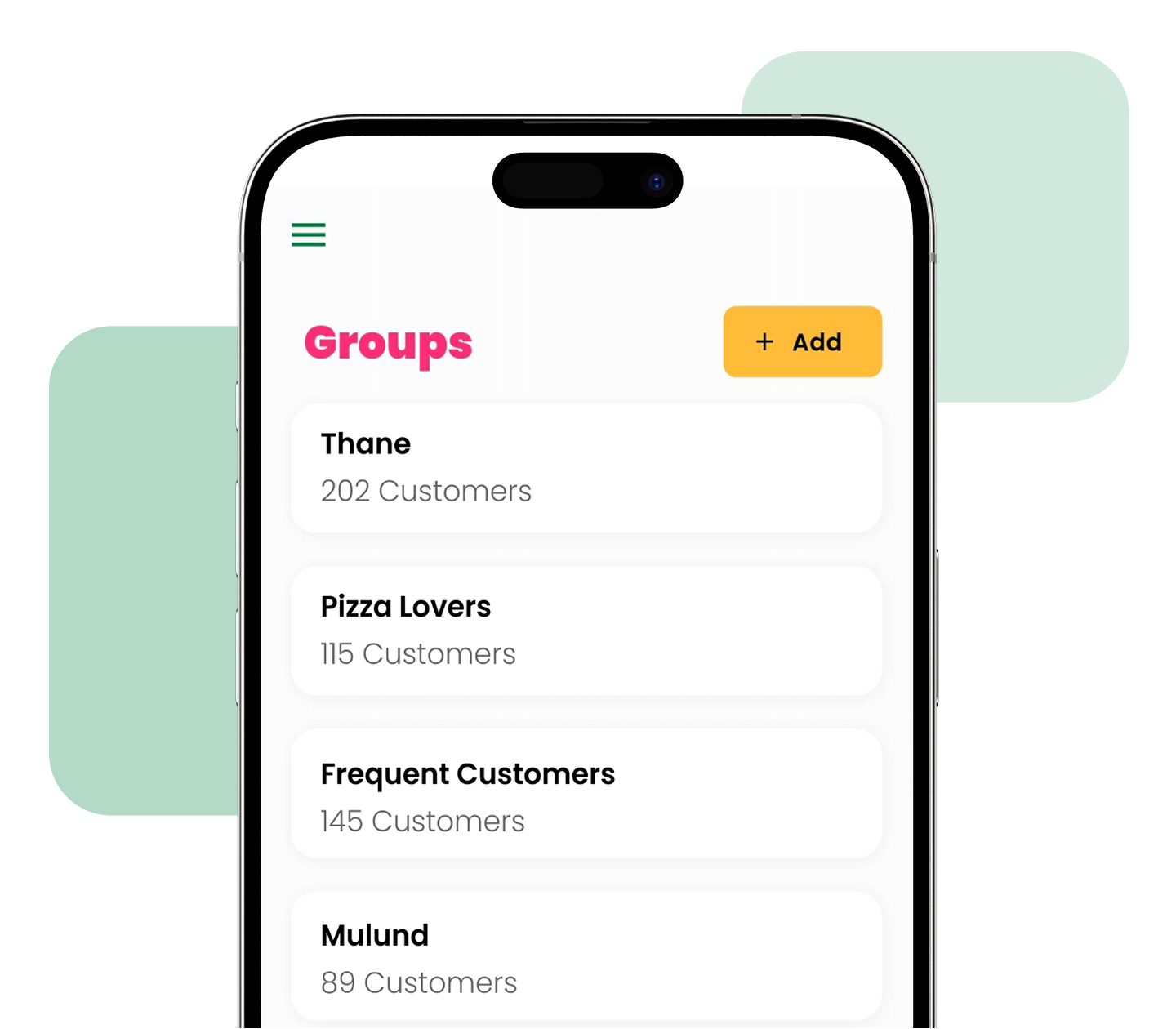 Customer management interface